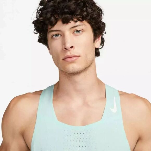 Nike Dri-FIT ADV AeroSwift Racing Running Singlet Jade Ice DM4624-346 Mens XXL - Picture 8 of 11